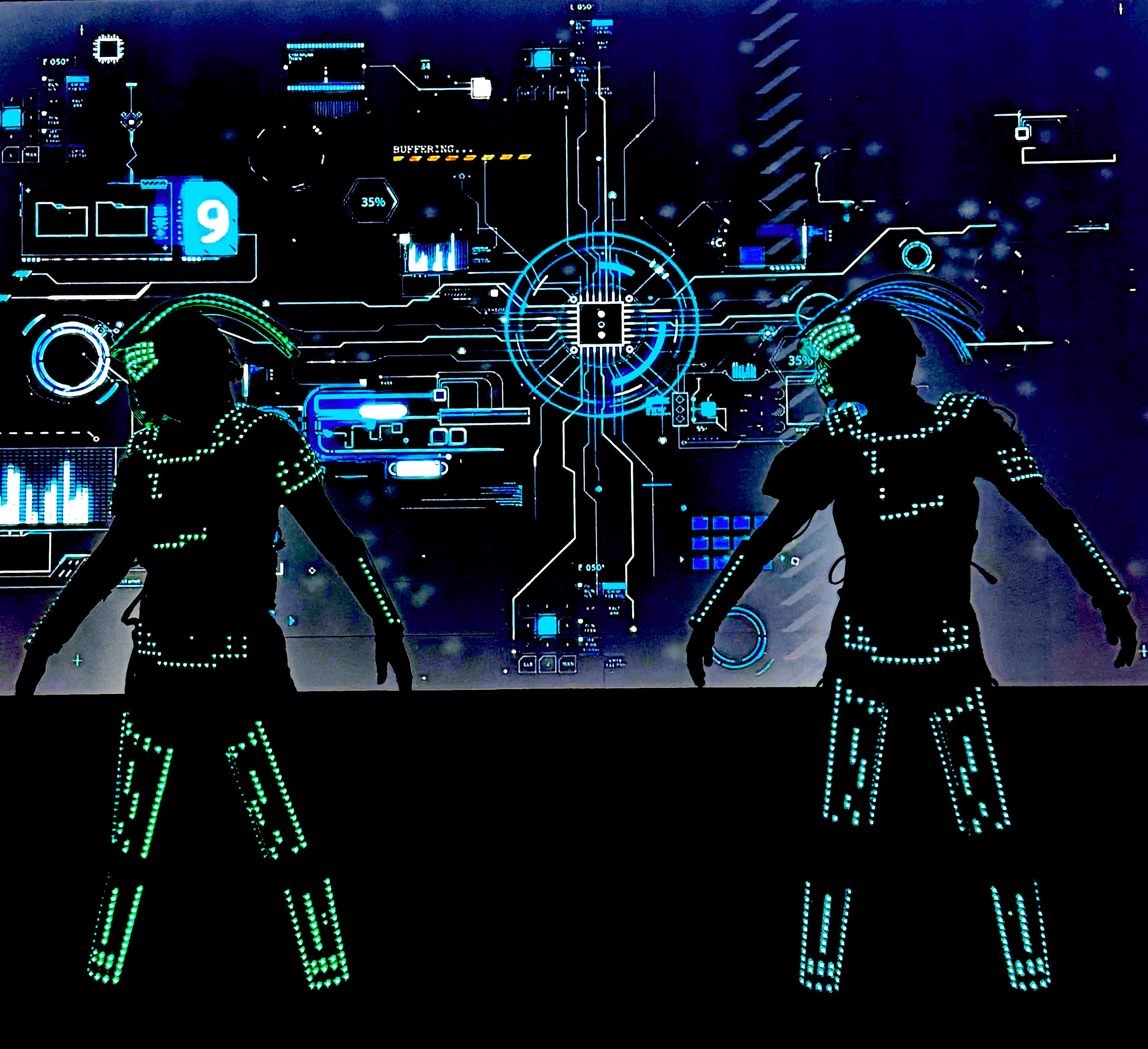 Пиксельное (световое) шоу Ханаби