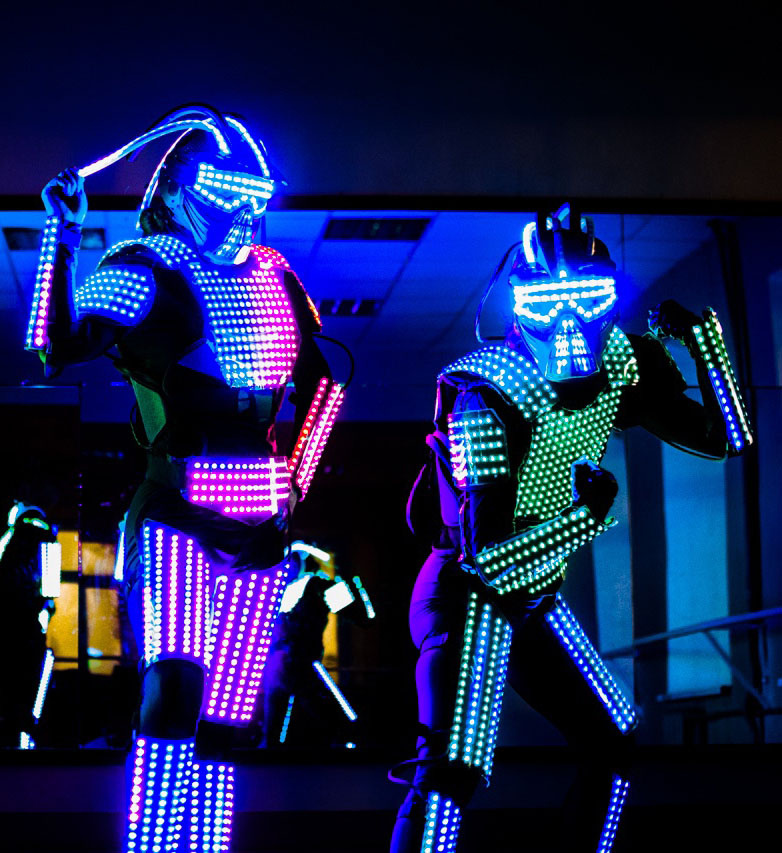 Пиксельное (световое) шоу Ханаби