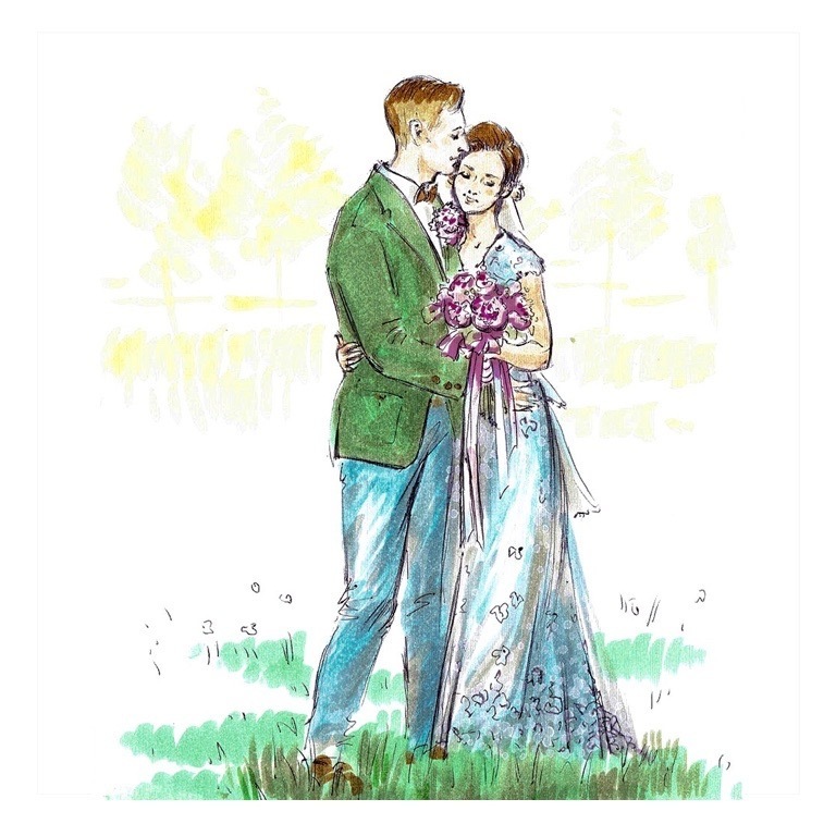 Художник на мероприятие - Wedding sketch
