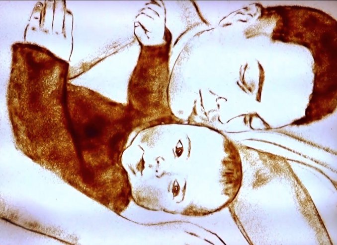 Песочная анимация на годовщину