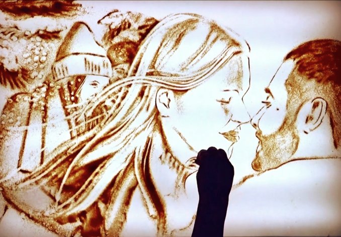 Песочное шоу " любовь"