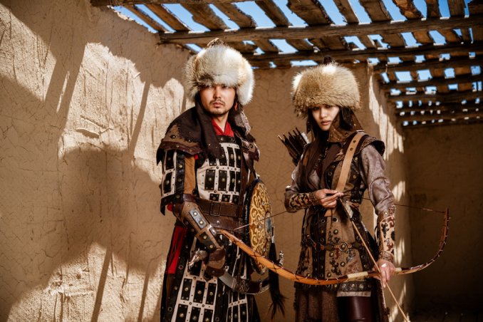 Девушка воин - МергенСулу и казахский воин - батыр